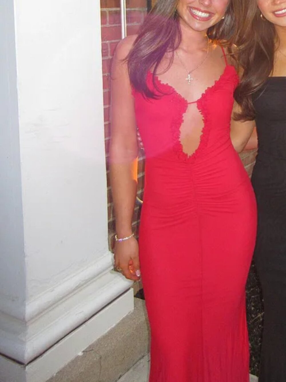 Princess Polly Capisce Cutout Mesh Maxi Dress Red Size 2